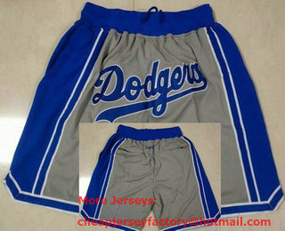 Men's Los Angeles Dodgers Gray Just Don Shorts