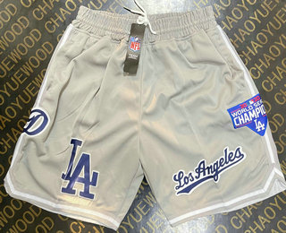 Men's Los Angeles Dodgers White 2023 Just Don 3 Pockets Stitched Shorts