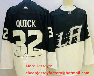 Men's Los Angeles Kings #32 Jonathan Quick Black 2020 Stadium Series Authentic Jersey