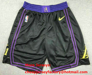 Men's Los Angeles Lakers Black 2023 City Swingman Shorts