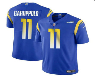 Men's Los Angeles Rams #11 Jimmy Garoppolo Blue Vapor Untouchable Stitched Football Jersey