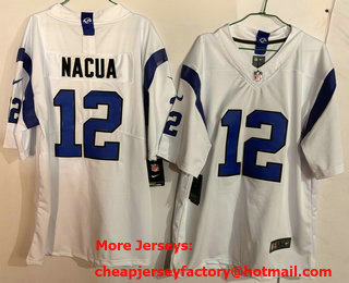 Men's Los Angeles Rams #12 Puka Nacua Limited White 2026 Vapor Jersey