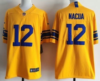 Men's Los Angeles Rams #12 Puka Nacua Limited Yellow Vapor Jersey