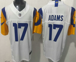 Men's Los Angeles Rams #17 Davante Adams Limited White FUSE Vapor Jersey