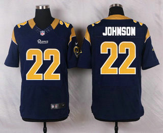 Men's Los Angeles Rams #22 Trumaine Johnson Navy Blue Team Color NFL Nike Elite Jersey