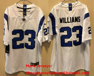 Men's Los Angeles Rams #23 Kyren Williams Limited White 2026 Vapor Jersey