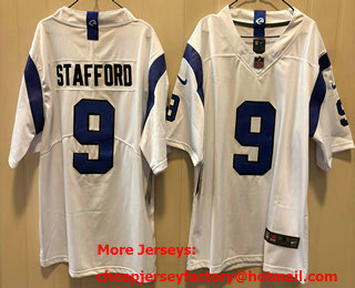 Men's Los Angeles Rams #9 Matthew Stafford Limited White 2026 Vapor Jersey