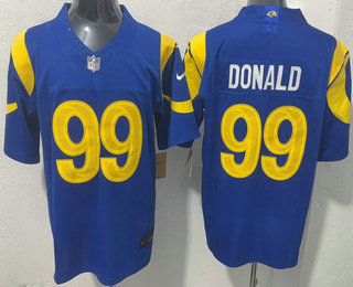 Men's Los Angeles Rams #99 Aaron Donald Limited Blue FUSE Vapor Jersey