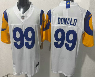 Men's Los Angeles Rams #99 Aaron Donald Limited White FUSE Vapor Jersey