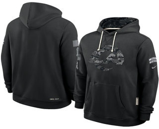Men's Los Angeles Rams Black 2026 Salute to Service Sideline Pullover Hoodie
