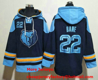 Men's Memphis Grizzlies #22 Desmond Bane Navy Ageless Must Have Lace Up Pullover Hoodie
