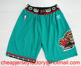Men's Memphis Grizzlies Teal Green Hardwood Classics Shorts