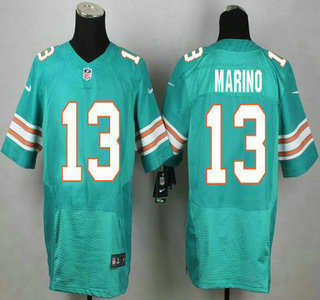 Men's Miami Dolphins #13 Dan Marino Aqua Green Alternate 2015 NFL Nike Elite Jersey