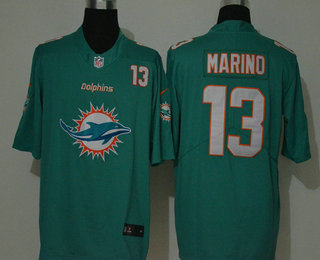Men's Miami Dolphins #13 Dan Marino Green 2020 Big Logo Number Vapor Untouchable Stitched NFL Nike Fashion Limited Jersey