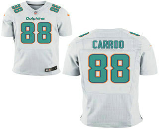 Men's Miami Dolphins #88 Leonte Carroo White Road NFL Nike Elite Jersey