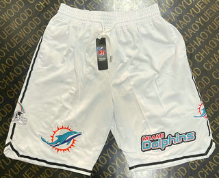 Men's Miami Dolphins White 2023 Just Don 3 Pockets Stitched Shorts