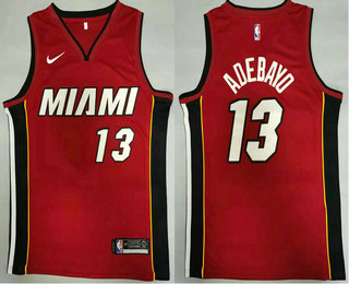Men's Miami Heat #13 Bam Adebayo Red 2020 Nike Swingman Stitched NBA Jersey