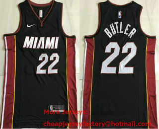 Men's Miami Heat #22 Jimmy Butler Black 2021 Nike AU Stitched NBA Jersey