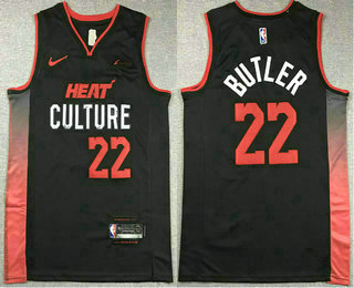 Men's Miami Heat #22 Jimmy Butler Black 2023 City Icon Sponsor Swingman Jersey