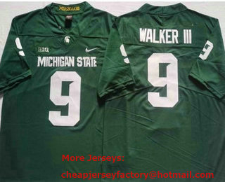 Men's Michigan State Spartans #9 Kenneth Walker III Green 2022 Vapor Untouchable Stitched Nike Jersey