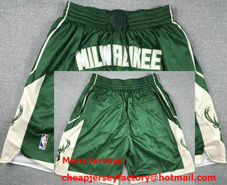 Men's Milwaukee Bucks Green 2023 Just Don Jersey