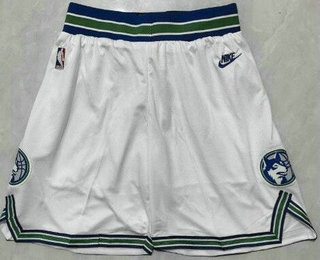 Men's Minnesota Timberwolves White Classic Swingman Shorts
