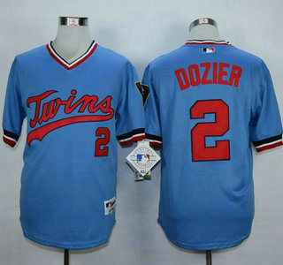Men's Minnesota Twins #2 Brian Dozier Light Blue 1984 Turn Back The Clock Jersey