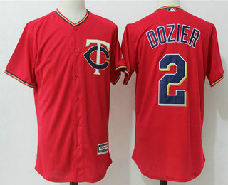 Men's Minnesota Twins #2 Brian Dozier Red Alternate Stitched MLB Cool Base Jersey