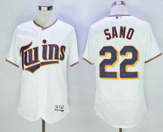 Men's Minnesota Twins #22 Miguel Sano White Home 2016 Flexbase Baseball Jersey