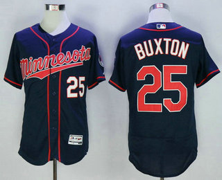 Men's Minnesota Twins #25 Byron Buxton Navy Blue 2016 Flexbase Baseball Jersey