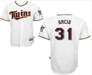 Men's Minnesota Twins #31 Oswaldo Arcia White Home Stitched Baseball Jersey
