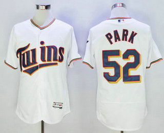 Men's Minnesota Twins #52 Byung-ho Park White 2016 Flexbase Baseball Jersey