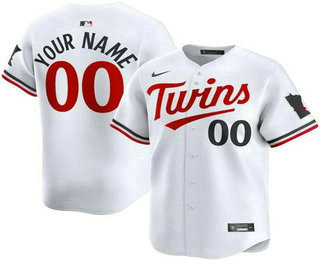 Men's Minnesota Twins Customized White Limited Jersey