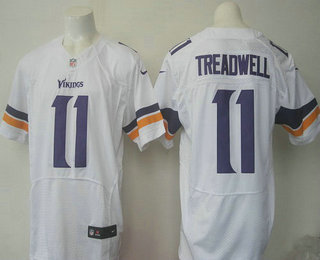 Men's Minnesota Vikings #11 Laquon Treadwell White Road NFL Nike Elite Jersey
