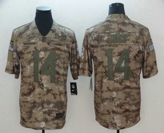 Men's Minnesota Vikings #14 Stefon Diggs 2018 Camo Salute to Service Stitched NFL Nike Limited Jersey