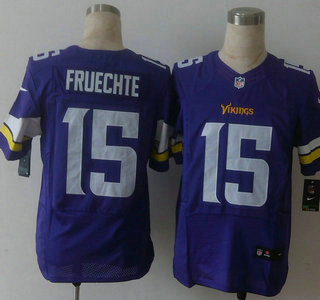 Men's Minnesota Vikings #15 Isaac Fruechte Nike Purple Elite Jersey