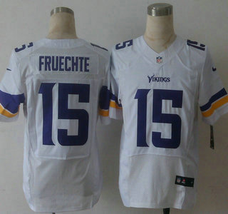 Men's Minnesota Vikings #15 Isaac Fruechte Nike White Elite Jersey