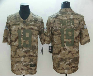 Men's Minnesota Vikings #19 Adam Thielen 2018 Camo Salute to Service Stitched NFL Nike Limited Jersey