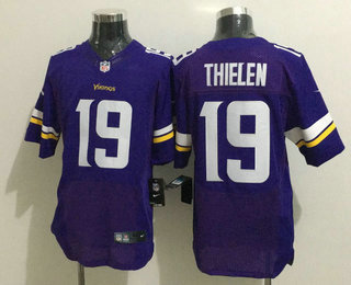 Men's Minnesota Vikings #19 Adam Thielen Purple Team Color NFL Nike Elite Jersey