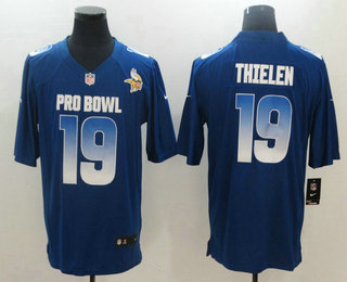 Men's Minnesota Vikings #19 Adam Thielen Royal Blue 2019 Pro Bowl Stitched NFL Nike Game Jersey