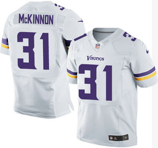 Men's Minnesota Vikings #31 Jerick McKinnon Nike White Elite Jersey