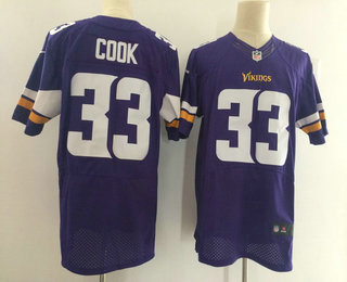 Men's Minnesota Vikings #33 Dalvin Cook Purple Team Color Stitched NFL Nike Elite Jersey