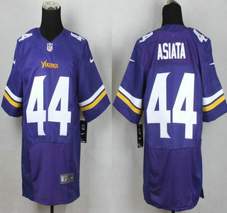 Men's Minnesota Vikings #44 Matt Asiata Nike Purple Elite Jersey