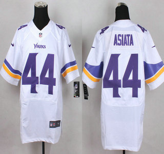 Men's Minnesota Vikings #44 Matt Asiata Nike White Elite Jersey