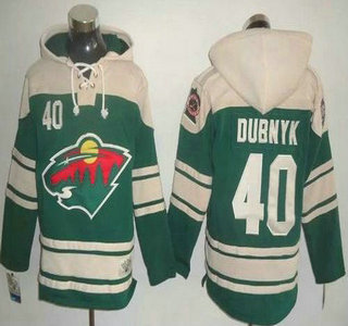 Men's Minnesota Wild #40 Devan Dubnyk 2016 Stadium Series Green Hoodie