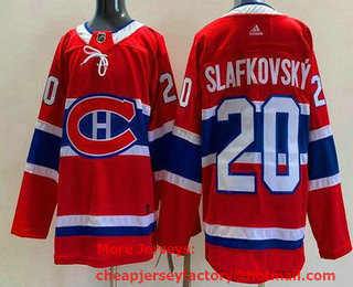 Men's Montreal Canadiens #20 Juraj Slafkovsky Red Authentic Jersey