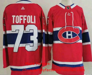 Men's Montreal Canadiens #73 Tyler Toffoli Red Authentic Jersey