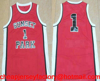 Men's Movie Fredro Starr Shorty #1 Sunset Park Red Swingman Basketball Jersey