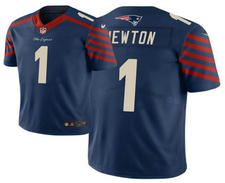 Men's New England Patriots #1 Cam Newton Navy City Edition Vapor Limited Jersey