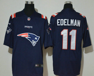 Men's New England Patriots #11 Julian Edelman Navy Blue 2020 Team Logo Vapor Untouchable Stitched NFL Nike Fashion Limited Jersey